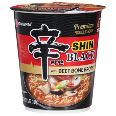 Nongshim Shin Ramyun Black Premium Noodle Soup Cup - 3.5 Oz - Image 1