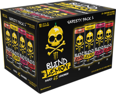 Blind Lemon Hard Lemonade Variety Pack 12-12 Fl Oz In Cans - 12-12FZ - Image 2