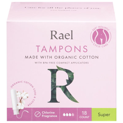 Rael Tampon Super Cotton Organic - 18 CT - Image 1