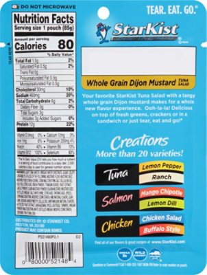 Starkist 3oz Tuna Creations Whole Grain Mustard Tuna Salad Pouch - 3 OZ - Image 6