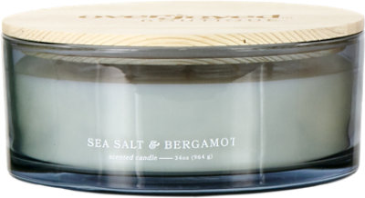 Overjoyed Boutiqe Glass Candle Sea Salt & Bergamot - 34 Oz - Image 1