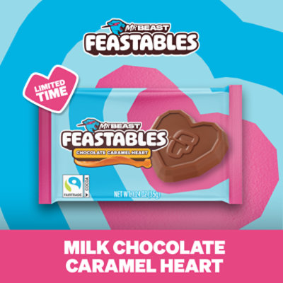 Feastables Valentine Caramel Heart 35g - 1.24 OZ - Image 2
