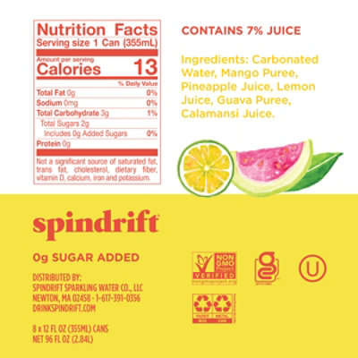 Spindrift Tropical Lemonade 8-12fz - 8-12 FZ - Image 2