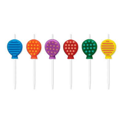 Papyrus Birthday Birthday Candles Multi-Color Balloon  6 Count - Each - Image 1