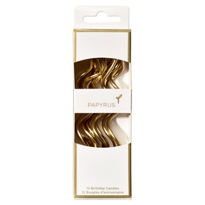 Papyrus Birthday Candles Gold Swirls 12 Count - Each - Image 4