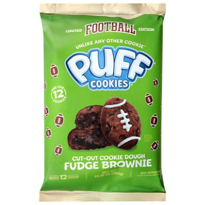 Puff Limited Edition Football Cut Out Cookie Dough Fudge Brownie Cookies  - 10.35 Oz - Image 1