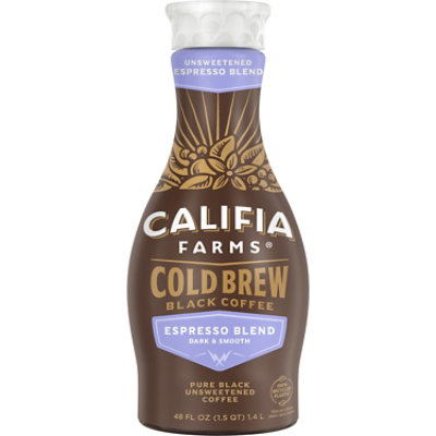 Califia Farms Pure Black Espresso Blend Cold Brew Coffee 48 Fl Oz - 48 FZ - Image 1