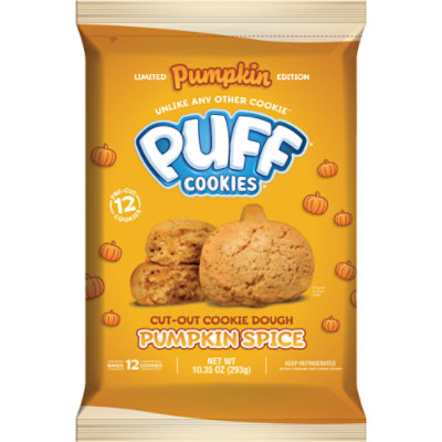 Puff Cookies Cookie Dough Cut Out Pumpkins Pumpkin Spice, 10.35 Oz - 10.35OZ - Image 1