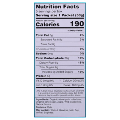 Yumi Organics Blueberry Vanilla Overnight Oats - 8.8 OZ - Image 3