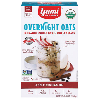Yumi Organics Apple Cinnamon Overnight Oats - 8.8 OZ - Image 2