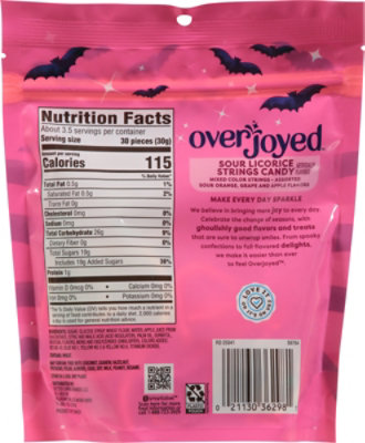 Overjoyed Candy Sour Licorice Strings 4 Oz - 4 OZ - Image 5