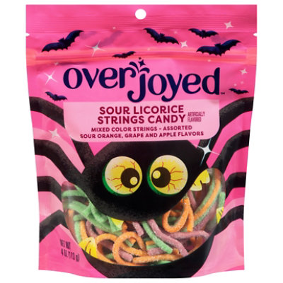 Overjoyed Candy Sour Licorice Strings 4 Oz - 4 OZ - Image 1