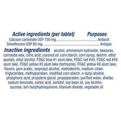 Tums W/gas Rlf Pan Ctd Chw 750/80mg 1x28ct - 28 CT - Image 3