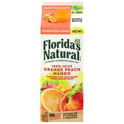 Florida's Natural 100% Orange Peach Mango Juice, 52 Fz - 52 FZ - Image 1