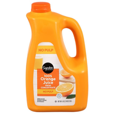 Signature Select 100% No Pulp Orange Juice - 89 FL. Oz.