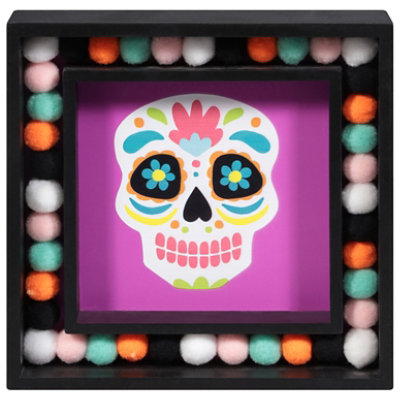 Signature Select Dod Skull Wood Black Decor – Each - Image 1