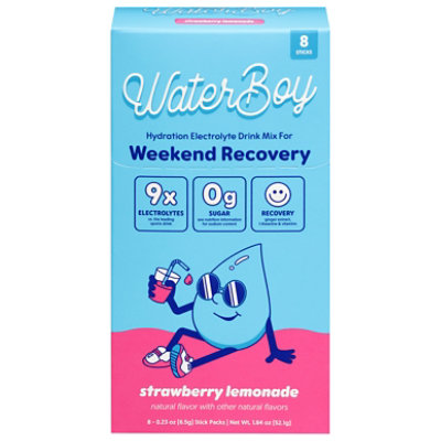 Waterboy Recovery Strawberry Lemonade 8pkt - 1.84 OZ - Image 2