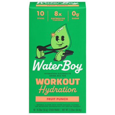 Waterboy Workout Fruit Punch 10pkt - 2.3 OZ - Image 2
