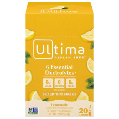 Ultima Replenisher Electrolyte Lemonade 20pkt - 2.5 OZ - Image 2