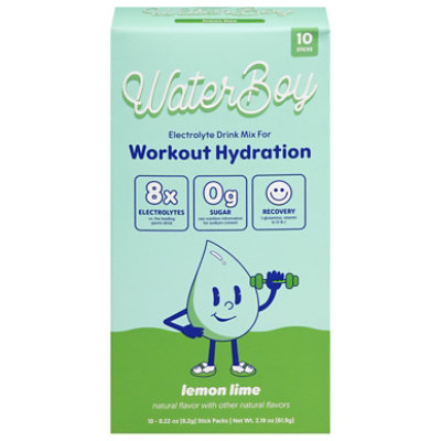 Waterboy Workout Lemon Lime 10pkt - 2.18 OZ - Image 1