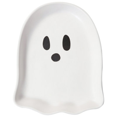 Tabletops Unlimited 7.8 Inch Ceramic Ghost Tray - Each - Image 1
