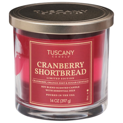 Tuscany Candle Cranberry Shortbread Triple Candle - 14 Oz - Image 1