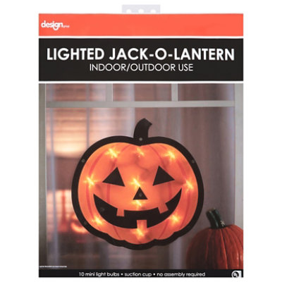 Design Group Lighted Jack-O-Lantern Pumpkin Window Sign - Each - Image 3