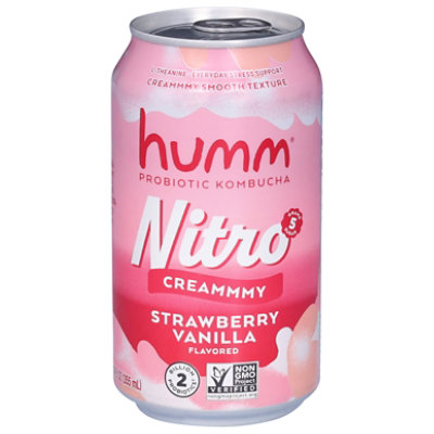 Humm Kombucha Nitro Strawberry Vanilla - 12 FZ - Image 2