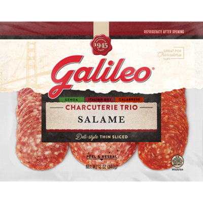 Galileo Charcuterie Trio Genoa Italian Dry Calabrese - 12 OZ - Image 1
