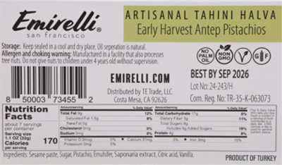 Emirelli Pistachio Antep Harvest Halva - 8 OZ - Image 5
