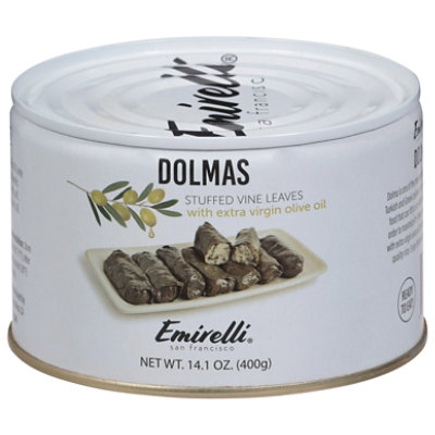 Emirelli Stuffed Vine Leaves With Extra Virgin Olive Oil - 14.1 FZ - Image 1