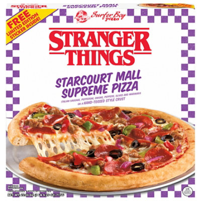 Surfer Boy Pizza Limited Edition Stranger Things Starcourt Mall Supreme Pizza - 25.2 Oz - Image 1