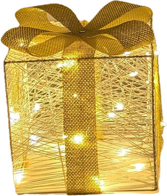 LED Metal Gift Box Medium- Each - Image 1