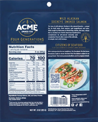 Acme Wild Alaskan Sockeye Smoked Salmon - 3 OZ - Image 5