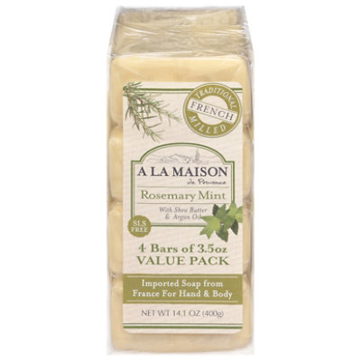 A La Maison Soap Bar 4pk Rosemary - 14 OZ - Image 3