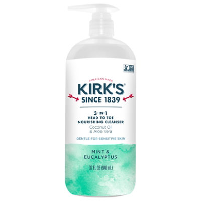 Kirks Cleanser 3in1 Mint Eucalyptus - 32 FZ - Image 2