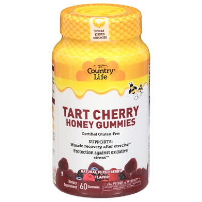 Country Life Gummy Honey Tart Cherry - 60 CT - Image 2