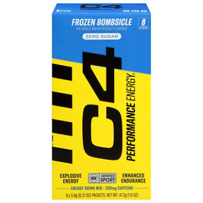 C4 Performance Energy Otg Water Enhancer Frozen Bombsicle 8ct - 1.68 FZ - Image 1