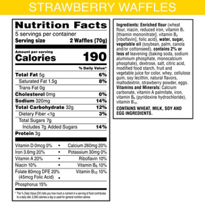 Kellogg's Limited Edition Strawberry Eggo Waffles - 10 Count - Image 2