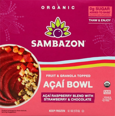 Sambazon Acai Bowl Raspberry Strawberry - 6.1 OZ - Image 5
