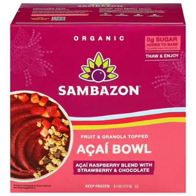 Sambazon Acai Bowl Raspberry Strawberry - 6.1 OZ - Image 1