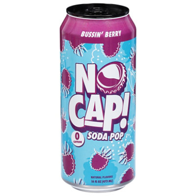 No Cap Soda Pop Postbiotic Bussin Berry - 16 FZ - Image 1