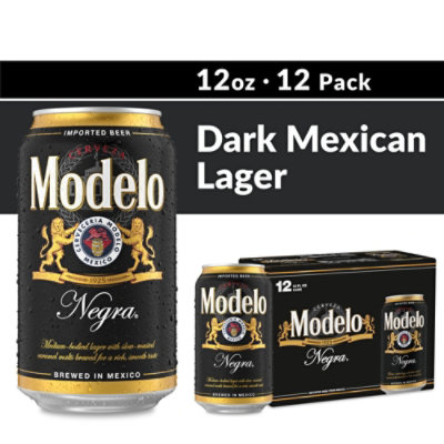 Modelo Negra Mexican Amber Lager Beer In Cans - 12-12FZ - Image 1
