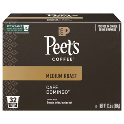 Peets Coffee Cafe Domingo Medium Roast K-cup Coffee Pods - 32ct Carton - 32 CT - Image 2