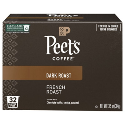 Peets Coffee French Roast Dark Roast K-cup Coffee Pods - 32ct Carton - 32 CT