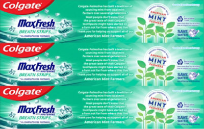 Colgate Max Fresh Clean Mint Toothpaste 3-6.3 Oz - 18.9 OZ - Image 5