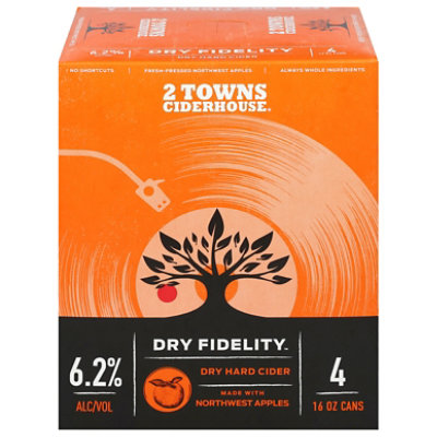 2 Towns Ciderhouse Dry Fidelity Cider - 4-16 Fl. Oz. In Cans - 4-16 FZ - Image 2