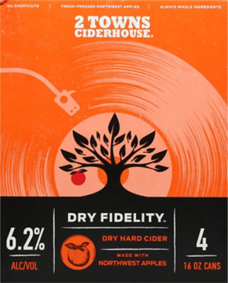 2 Towns Ciderhouse Dry Fidelity Cider - 4-16 Fl. Oz. In Cans - 4-16 FZ - Image 5