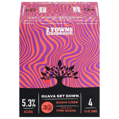 2 Towns Ciderhouse Guava Get Down Cider - 4-16 Fl. Oz. In Cans - 4-16 FZ - Image 2