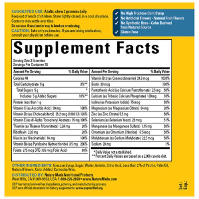 Nature Made Advanced Multivitamin Gummies 50 For Him - 111 CT - Image 4